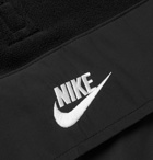 Nike - Shell-Trimmed Fleece Half-Zip Sweatshirt - Men - Black
