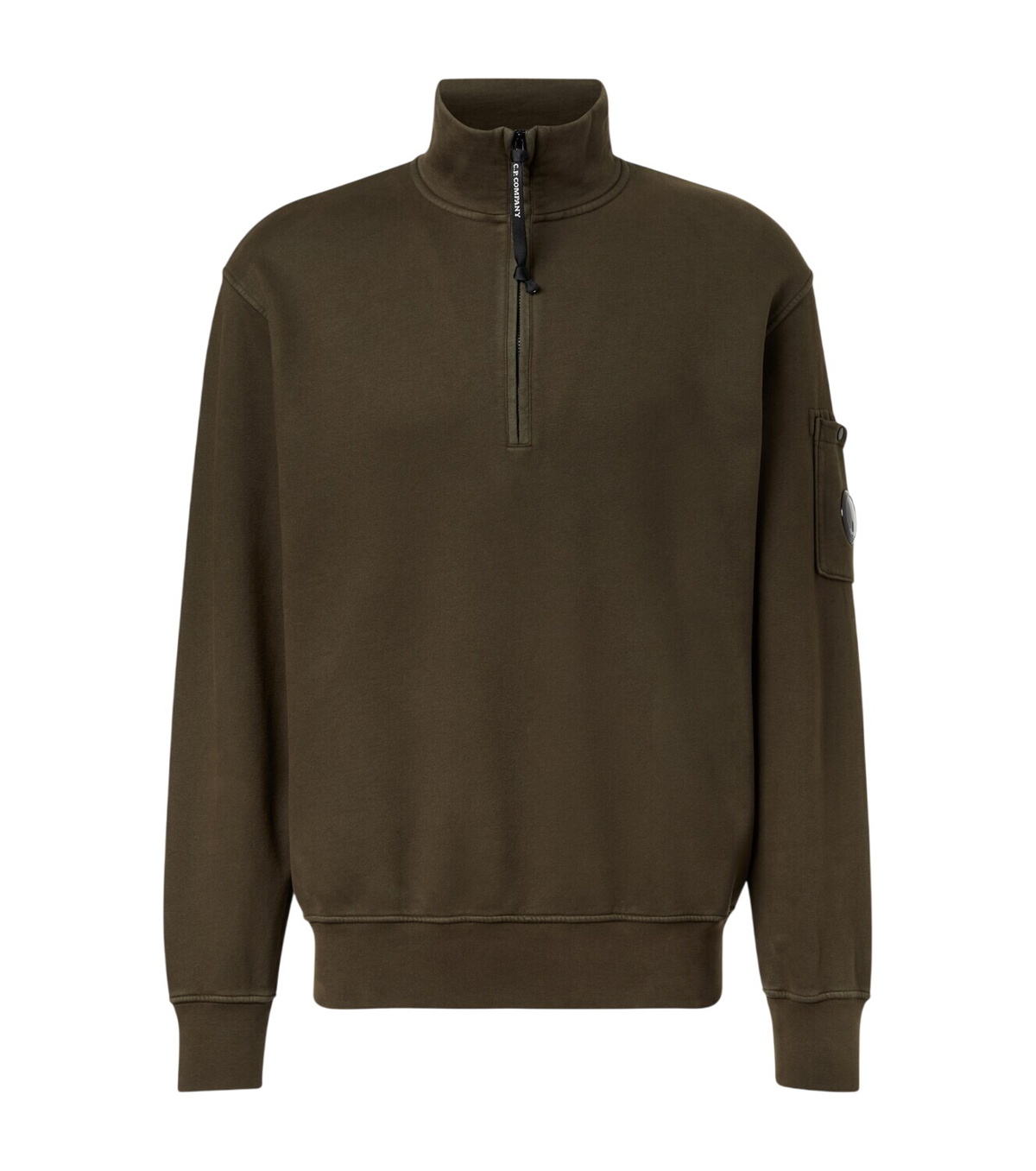 トップス archive cp company half zip hoodie C.P. Company | C.P. Half Zip Hooded Sweatshirt - Black