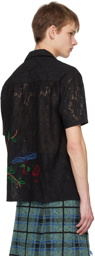 Andersson Bell Black Flower Mushroom Shirt