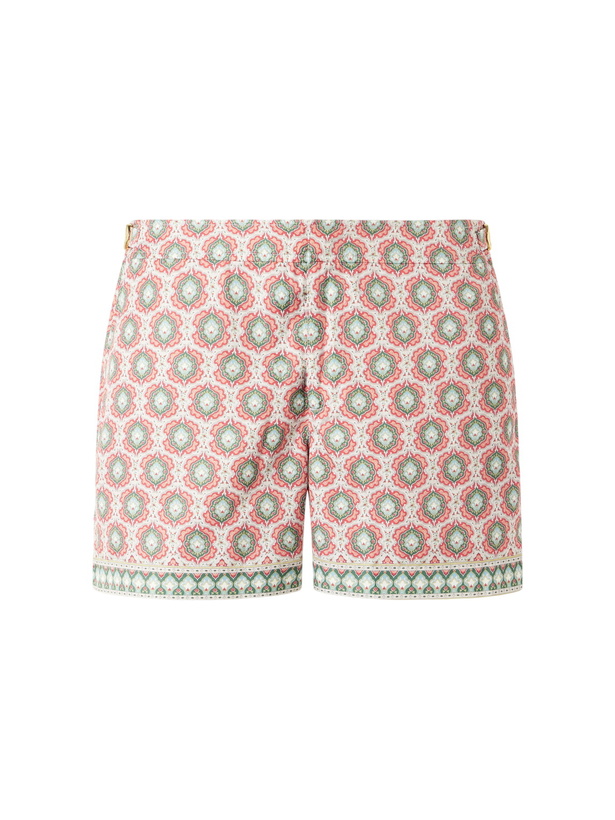 Photo: Orlebar Brown - Setter Passetto Straight-Leg Printed Swim Shorts - Red