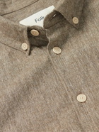 Folk - Button-Down Collar Cotton Shirt - Brown