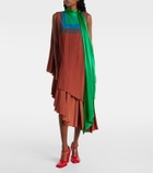 Loewe Pleated asymmetric midi dress