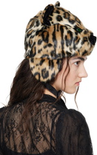 Anna Sui Brown Leopard Hat