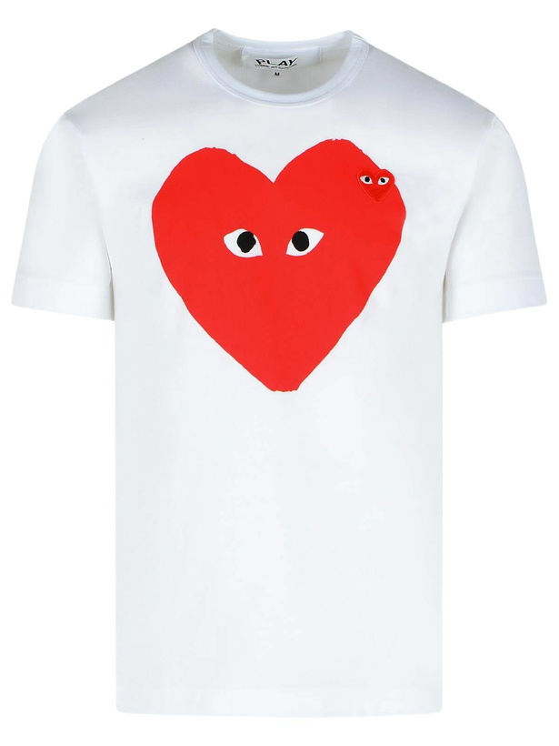 Photo: Comme des Garçons Play White Cotton T-shirt