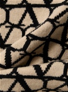 VALENTINO - Logo Jacquard Wool Turtleneck Sweater