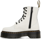 Dr. Martens White Jadon Lace-Up Boots