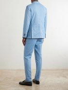 Boglioli - Stretch Cotton and Linen-Blend Blazer - Blue