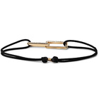 Luis Morais - Cord, 14-Karat Gold and Diamond Bracelet - Black