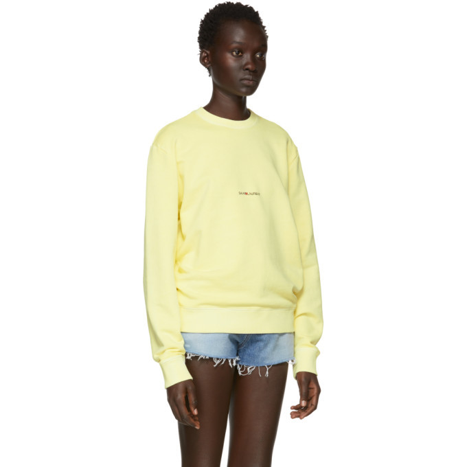 Saint Laurent Yellow Rive Gauche Logo Sweatshirt Saint Laurent