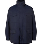 Loro Piana - Rain System Virgin Wool-Blend Field Jacket with Detachable Quilted Shell Liner - Blue