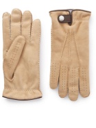 Brunello Cucinelli - Leather-Trimmed Shearling Gloves - Brown