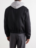 AMI PARIS - Ami De Coeur Logo-Embroidered Virgin Wool-Gabardine Jacket - Black