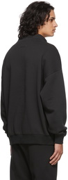 Essentials Black Mock Neck Sweatshirt