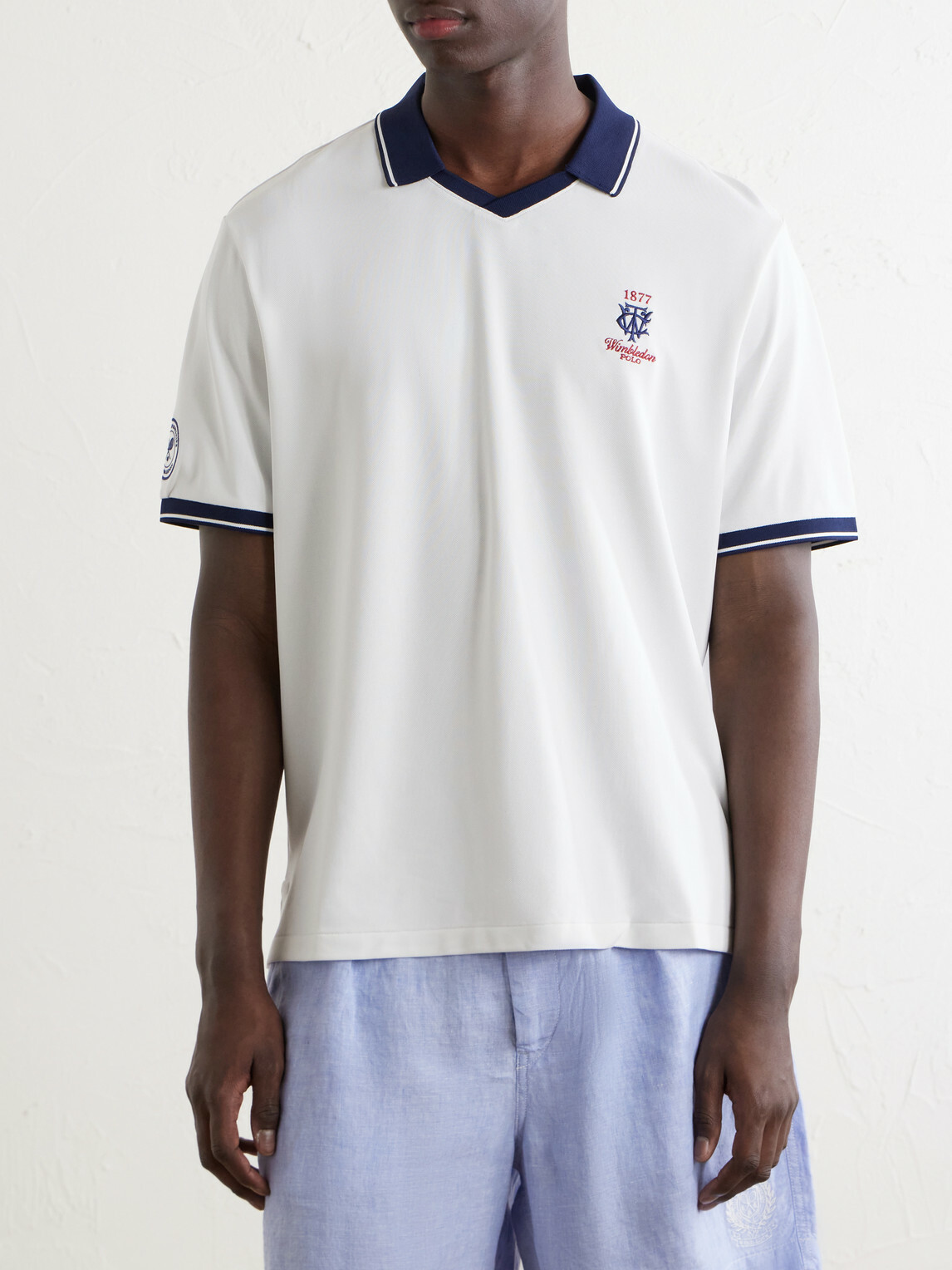 Polo Ralph Lauren - Wimbledon Logo-Embroidered Piqué Polo Shirt - White