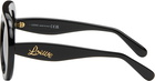 LOEWE Black Round Spoiler Aviator Sunglasses