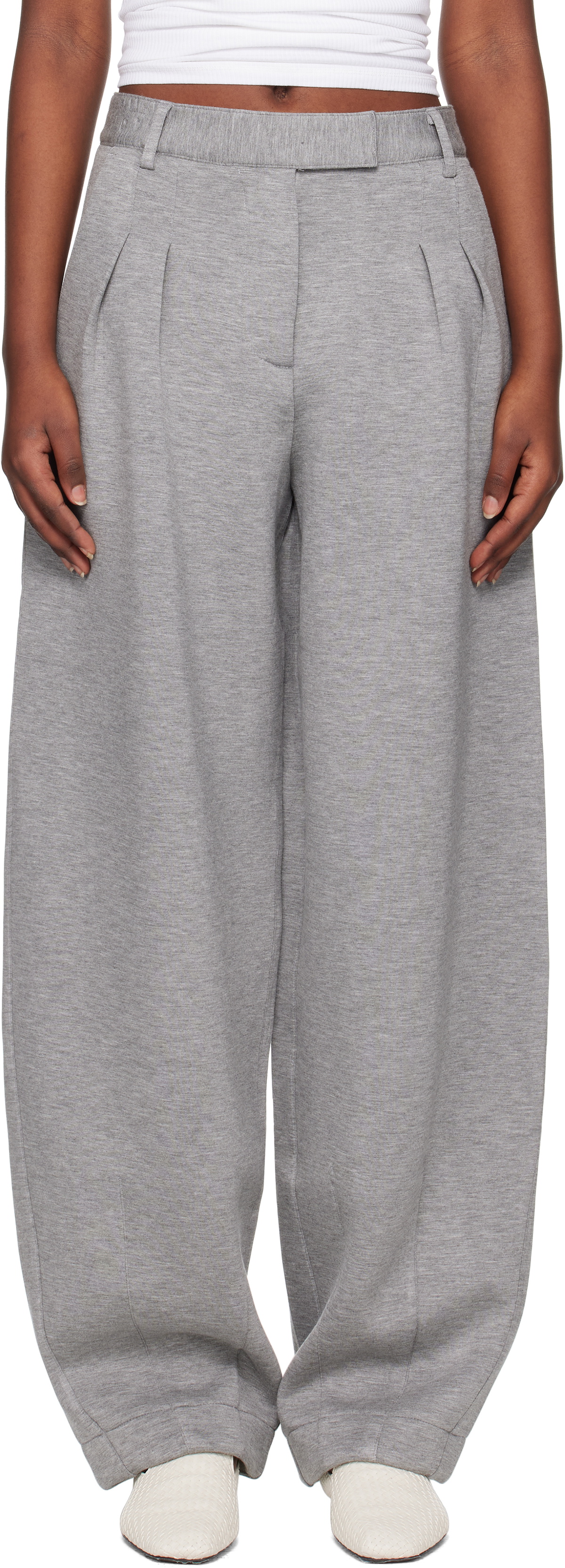 REMAIN Birger Christensen Gray Soft Cocoon Trousers