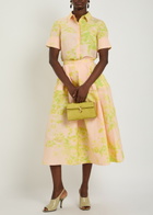 Erdem Floral-print Woven Midi Skirt Light Pink
