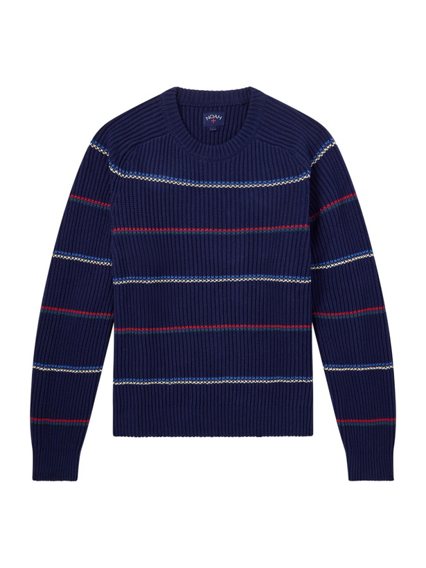 Photo: Noah - Ribbed Cotton Sweater - Blue