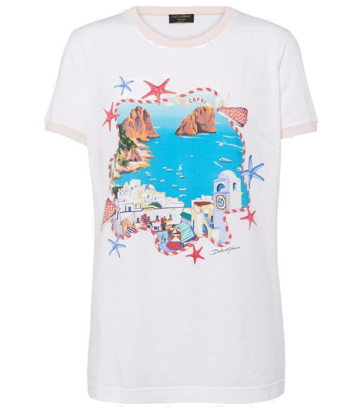 Photo: Dolce&Gabbana Capri printed cotton jersey T-shirt