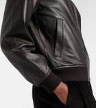 Yves Salomon Hooded leather blouson jacket