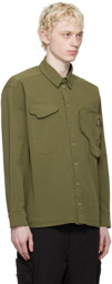 Henrik Vibskov Green Asymmetric Pocket Shirt