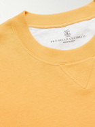 Brunello Cucinelli - Cotton-Blend Jersey Sweatshirt - Yellow