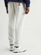 KENZO - Boke Flower Tapered Logo-Embroidered Cotton-Jersey Sweatpants - Gray