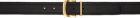 Agnona Black & Gold Calfskin D-Ring Belt