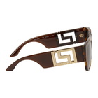 Versace Tortoiseshell Greca Rectangular Sunglasses