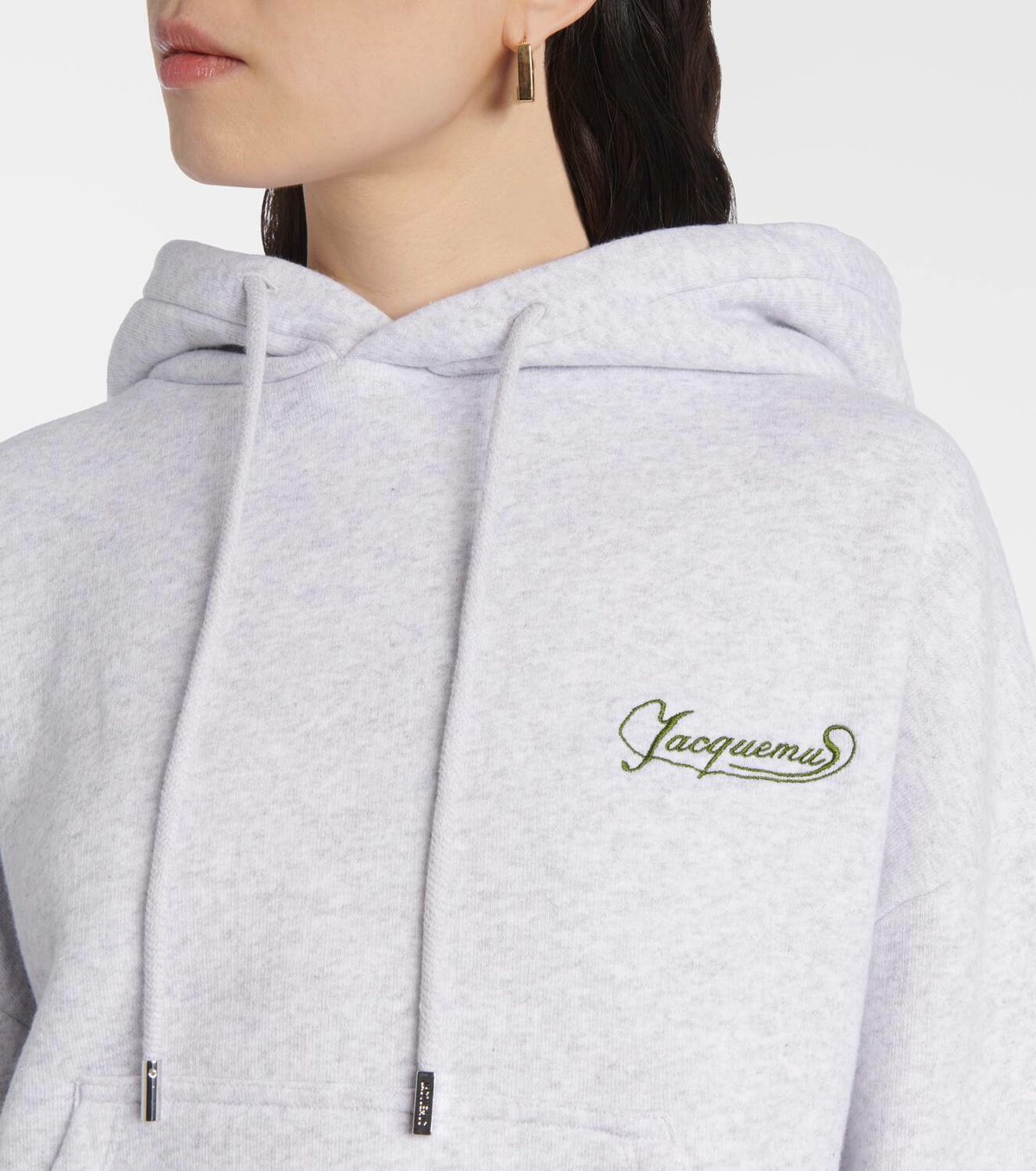 Jacquemus Corto logo cotton fleece hoodie