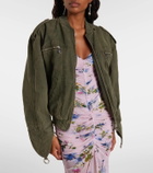 Blumarine Cotton canvas bomber jacket