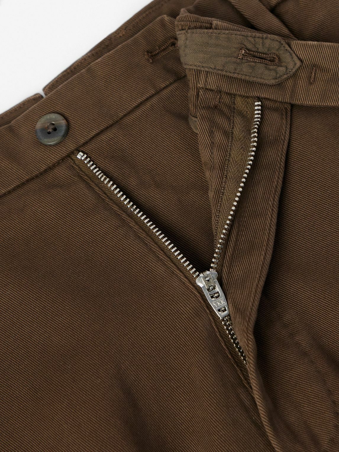 Boglioli - Straight-Leg Garment-Dyed Cotton-Blend Twill Trousers - Brown