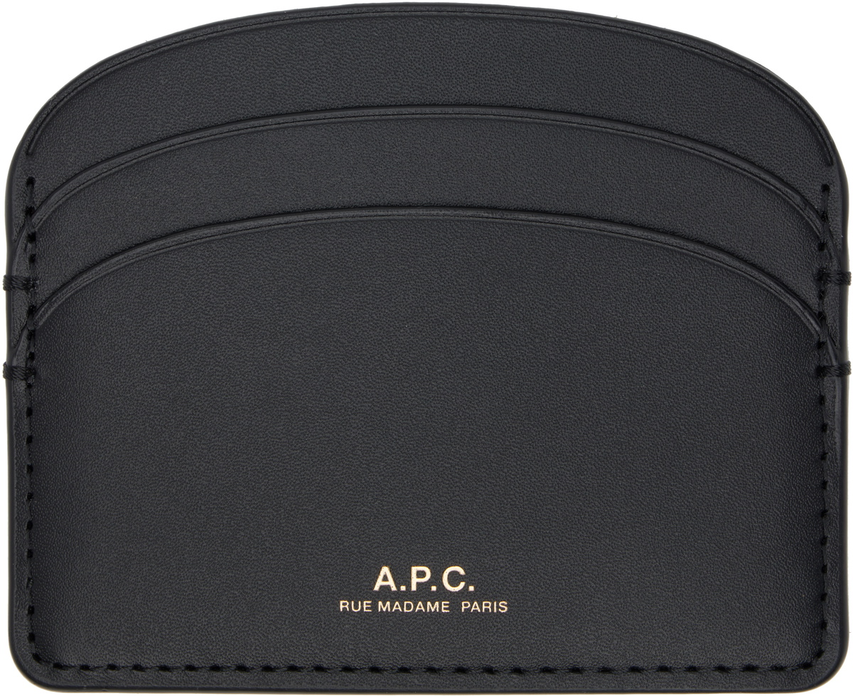 A.P.C. Black Demi-Lune Card Holder