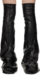 Rick Owens DRKSHDW Black Porterville Fetish Tall Boots