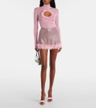 Self-Portrait x Christopher Kane cutout lace-trimmed bodysuit