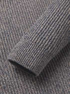 Nudie Jeans - Ribbed Cotton-Blend Sweater - Gray
