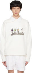 Bode White Finish Line Sweatshirt