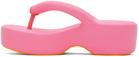 Melissa Pink Free Platform Flip Flops