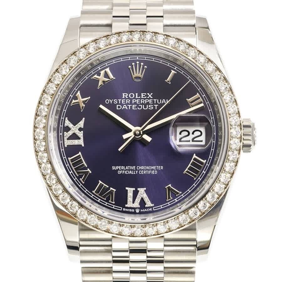 Rolex Datejust 36 Aubergine Diamond Dial Automatic Unisex Jubilee Watch 126284AURDJ