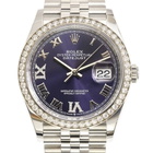 Rolex Datejust 36 Aubergine Diamond Dial Automatic Unisex Jubilee Watch 126284AURDJ