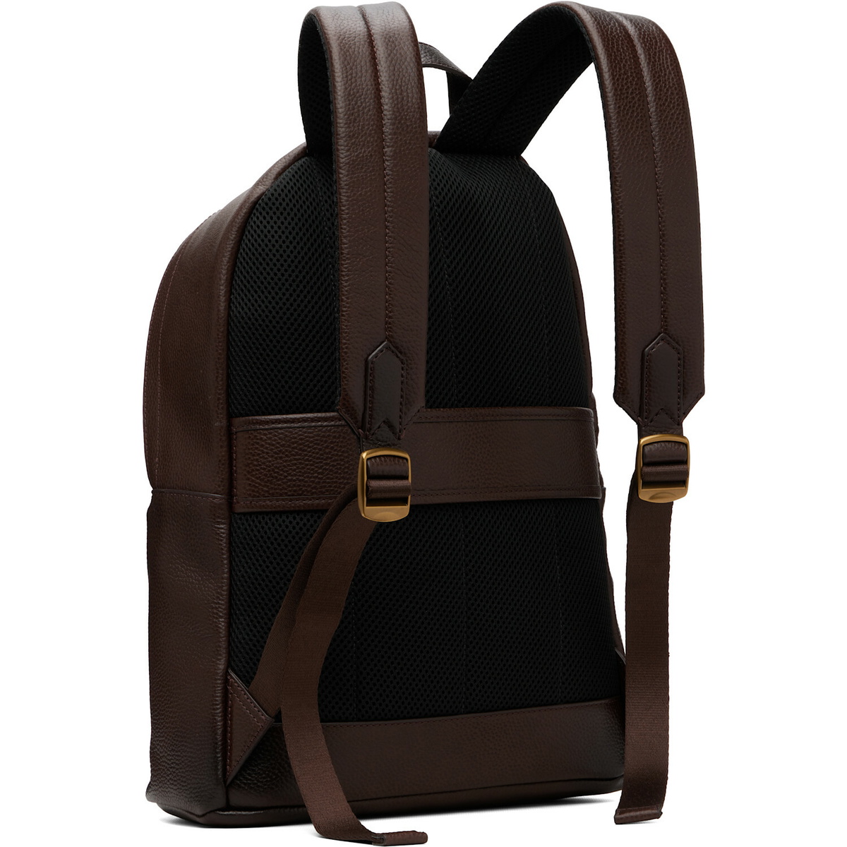 Polo Ralph Lauren Brown Pebbled Leather Backpack