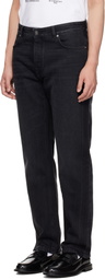 Givenchy Black Couture Seam Straight Fit Shadow Washed Jeans
