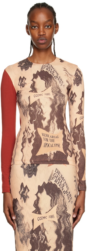 Photo: ELLISS Beige Cosmic Vibes Long Sleeve T-Shirt