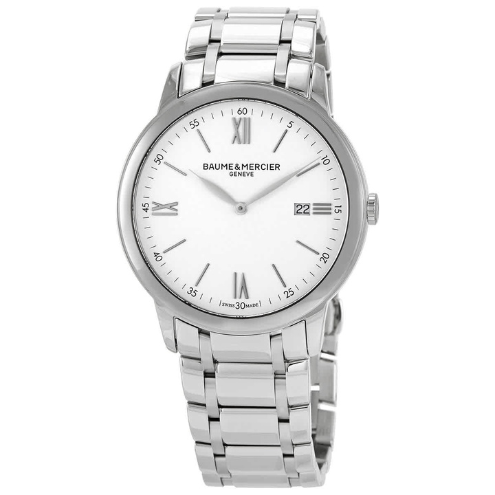 Photo: Baume et Mercier Classima Quartz White Dial Mens Watch 10526