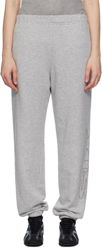 Photo: MM6 Maison Margiela Gray Logo Sweatpants