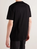 Moncler - Logo-Appliquéd Shell-Trimmed Cotton-Jersey T-Shirt - Black