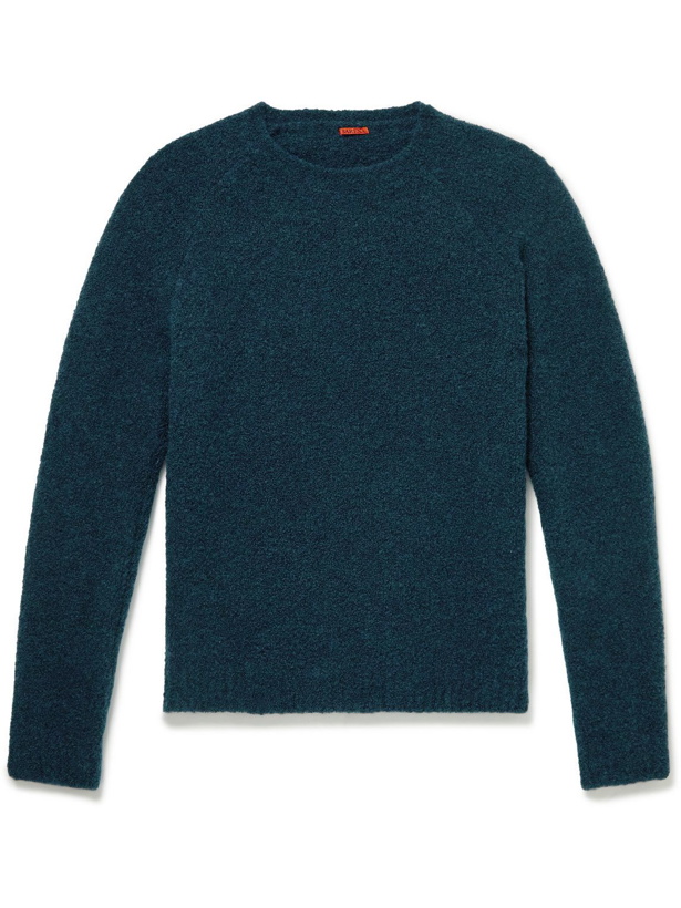 Photo: Barena - Wool-Blend Bouclé-Knit Sweater - Blue
