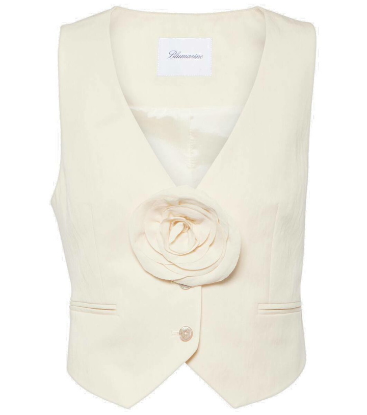 Photo: Blumarine Floral-appliqué vest