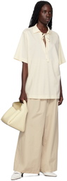TOTEME Off-White Self-Tie Polo