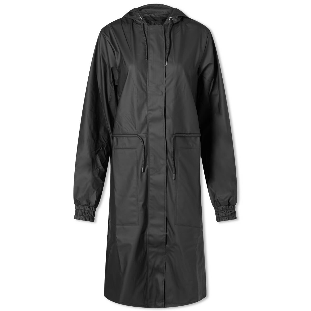 Rains Women's String W Parka Jacket in Black Rains